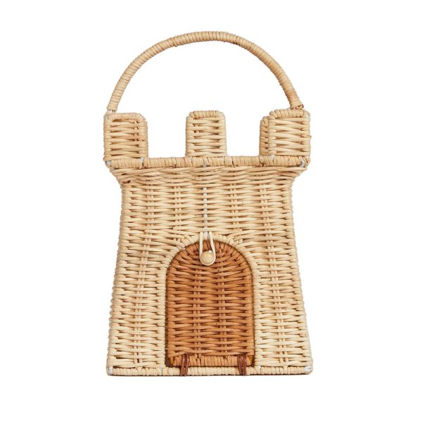 ins style handmade rattan mushroom-shaped storage basket children's shooting props hand bag basket children's room decorations - Image 10