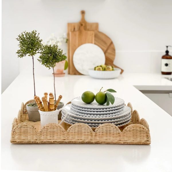 Garden rattan storage tray natural rattan household waterproof and mildew-proof idle storage fruit tray decorative tray - Image 4