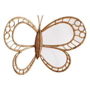 Nordic style rattan decoration straw butterfly shape wall decoration B & B hotel photography props wall hanging decoration
