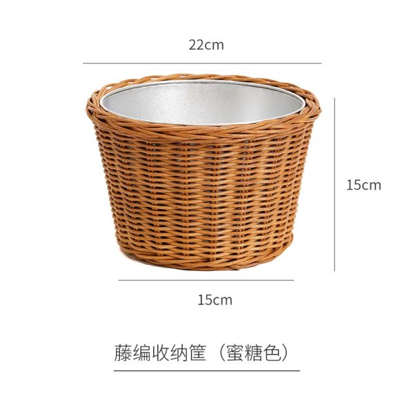 Custom Pastoral Style Straw Rattan Garden Large Flower Pot Woven Home Living Room Decoration Waterproof Garden Flower Basket - Image 6