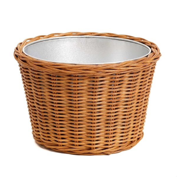 Custom Pastoral Style Straw Rattan Garden Large Flower Pot Woven Home Living Room Decoration Waterproof Garden Flower Basket - Image 4