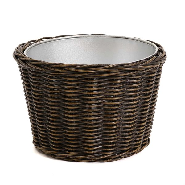 Custom Pastoral Style Straw Rattan Garden Large Flower Pot Woven Home Living Room Decoration Waterproof Garden Flower Basket - Image 2