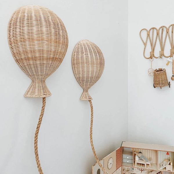 ins Nordic bamboo rattan balloon wall decoration children's room wall decoration wall hanging wall decoration pendant - Image 5