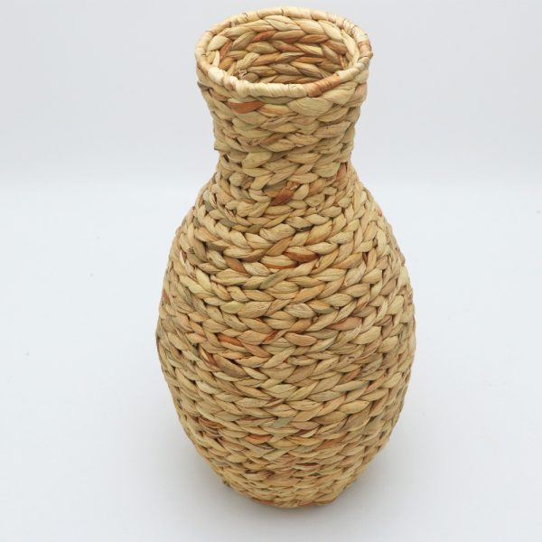 Factory Custom Dried Flower Flower Woven Vase Water Hyacinth Hand Woven Flower Basket Straw Woven Decorative Vase - Image 4