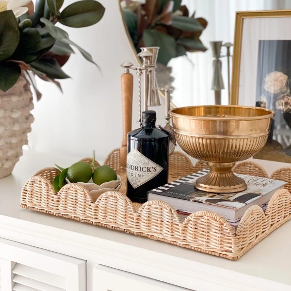 Garden rattan storage tray natural rattan household waterproof and mildew-proof idle storage fruit tray decorative tray - Image 5