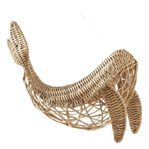 Handmade rattan whale children's room decoration props studio shooting props home decoration woven hanging ornaments